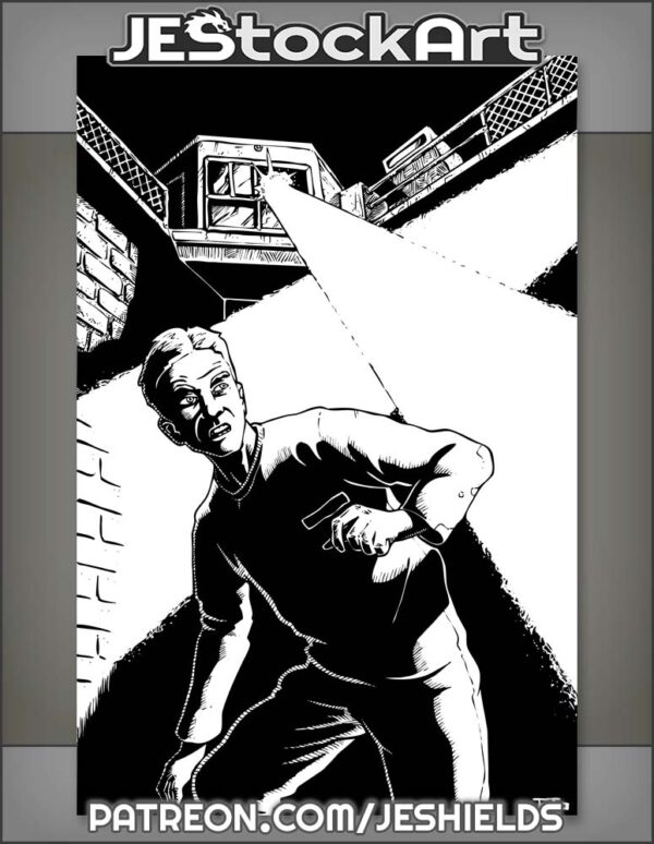 Escaped Criminal Caught In Spotlights by Jeshields