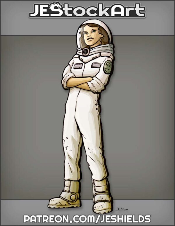 Astronaut With Folded Arms In Suit by Jeshields