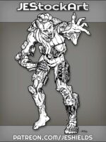 Disfigured Cybernetic Zombie Bursting With Energy by Jeshields