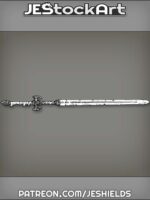 Chipped Rustic Sword With Eye Stone And Raveled Hilt by Jeshields