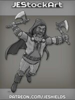 Dwarven Fighter with Hand Axes by Jeshields