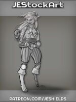 Female Atlantean Pirate with Peg Leg by Jeshields