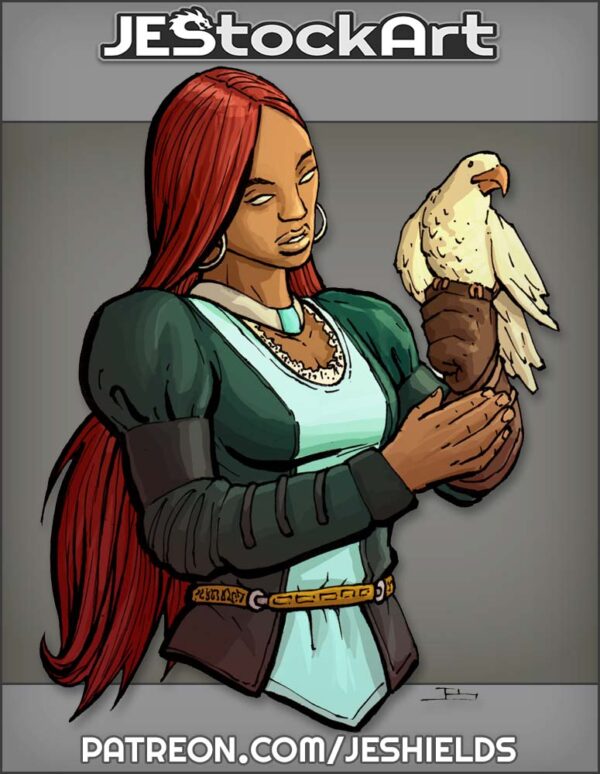 Female Falconer with Dark Skin by Jeshields