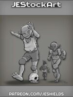 Goblin Youths Play Soccer with Skull by Jeshields