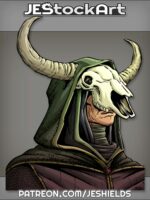 Hooded Cultist With Bison Skull Mask by Jeshields