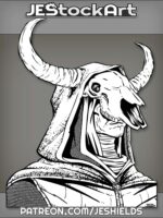 Hooded Cultist With Bison Skull Mask by Jeshields
