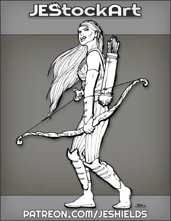 Human Female Archer with Bandana by Jeshields