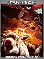 Hybrid Sheep Dragon Terrorizes Farmstead by Jeshields