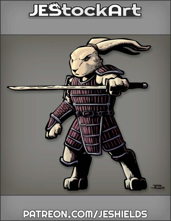 Mutant Rabbit With Sword In Samurai Armor by Jeshields