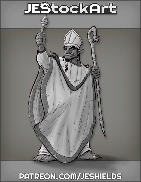 Orc Priest in Ceremonial Attire by Jeshields