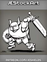 Silly Adventure Knight With Sword by Jeshields
