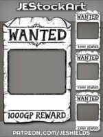 Tattered Wanted Poster in Various Currencies by Jeshields