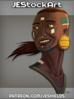 Tribal Woman With Nose Ring And Large Earrings by Jeshields