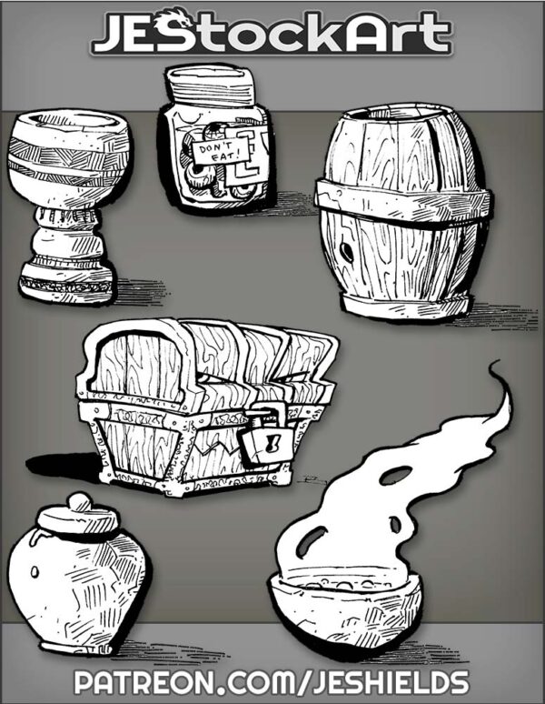Wooden Containers for Liquids and Treasure by Jeshields