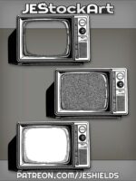 Vintage Televisions With Knobs And Dials by Jeshields