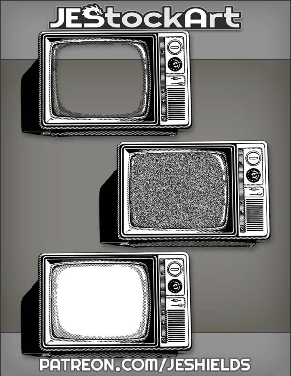 Vintage Televisions With Knobs And Dials by Jeshields