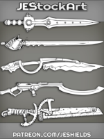 Assorted SciFi Tech Swords by Jeshields