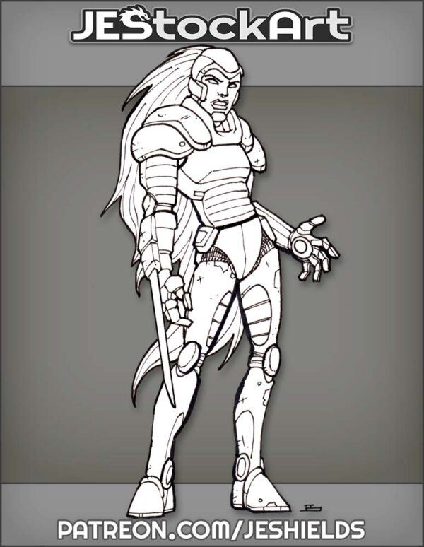 Cyberwoman With Retractable Sword by Jeshields