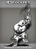 Rebel Mutant Beaver With Raised Chainsaw by Jeshields