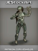 Robot Police Woman by Jeshields