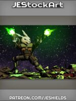 Scombat Space Rabbit Firing Dual Weapons Var B by Jeshields