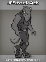 Vargr Wolf With Earring In Scout Jacket by Jeshields
