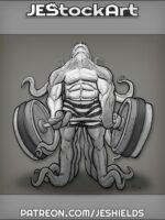 Tentacled Power Lifter in Shorts by Jeshields