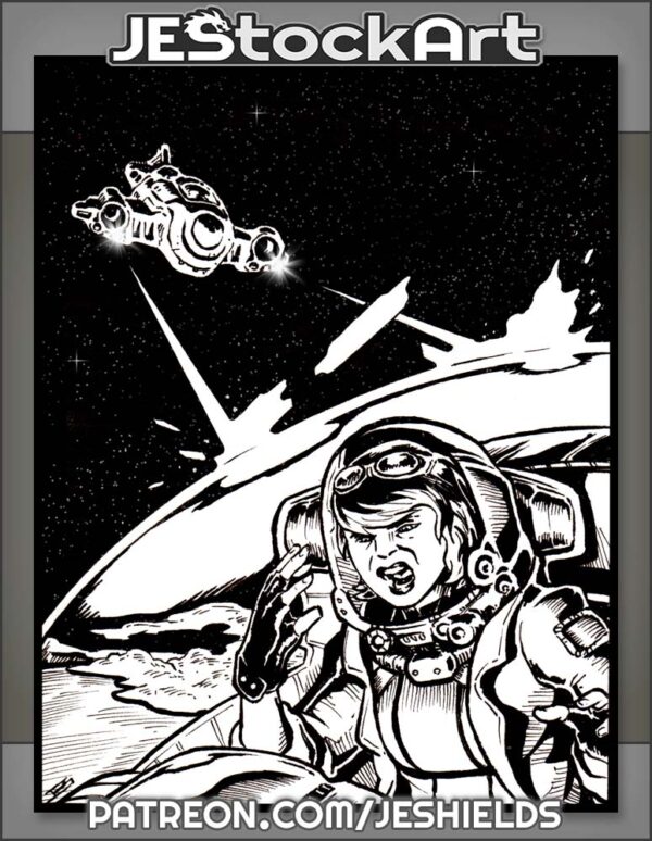 Space Pilot Under Attack In Interstellar Dogfight by Jeshields