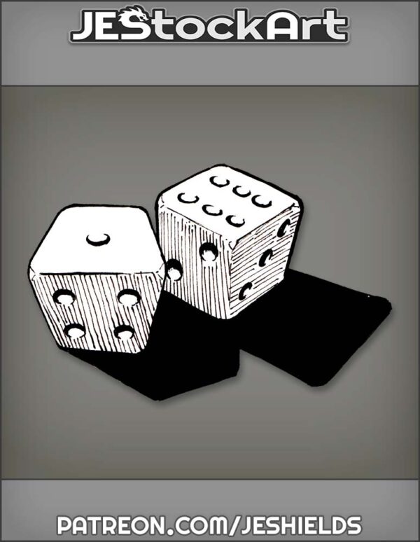 Two6 Sided Dice Showing7 by Jeshields