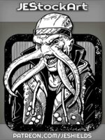 Tentacled Humanoid Punk in Leather Jacket by Jeshields