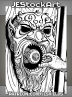 Bladed Mouth of Doom Doorknob by Jeshields