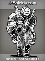 Brute with Body Armor and Halloween Jack-o-Lantern Head by Jeshields