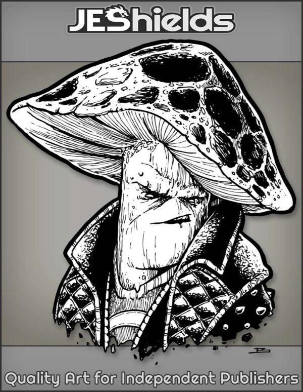 Mushroom Mutant Man in Punk Leather by Jeshields