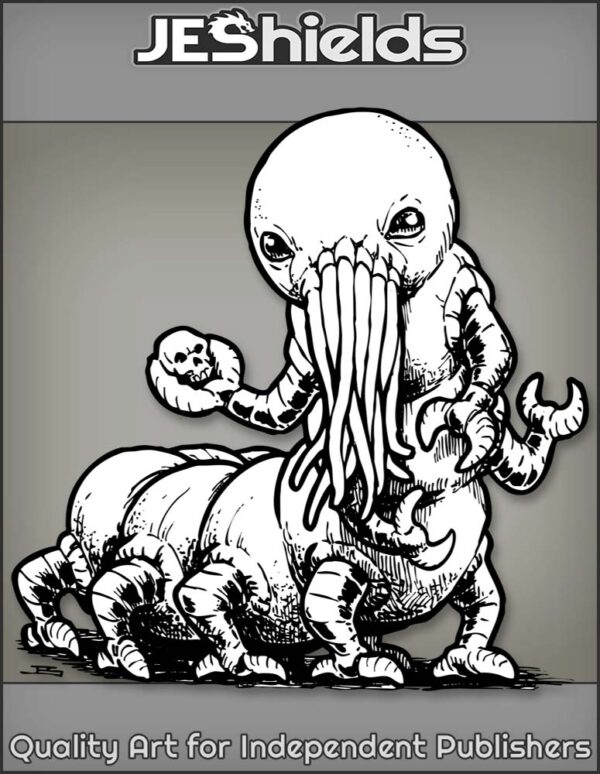 Crawler Monster with Tentacles and Carrion Skull by Jeshields