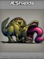 Bug-Eyed Dinosaur Monster with Long Tongue by Jeshields and Juan Gutierrez