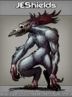 Wendigo Yeti Monster with Long Skull Head by Jeshields and Juan Gutierrez