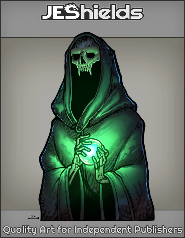 Robed Skeleton with Fangs and Orb by Jeshields and JuanGutierrez