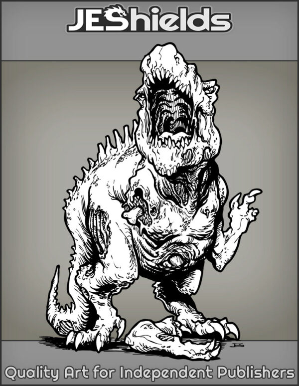Decaying Dinosaur Missing an Arm by Jeshields