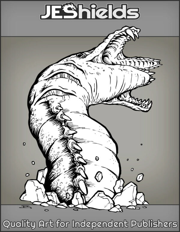 Enormous Snake Creature with Split Mouth by Jeshields