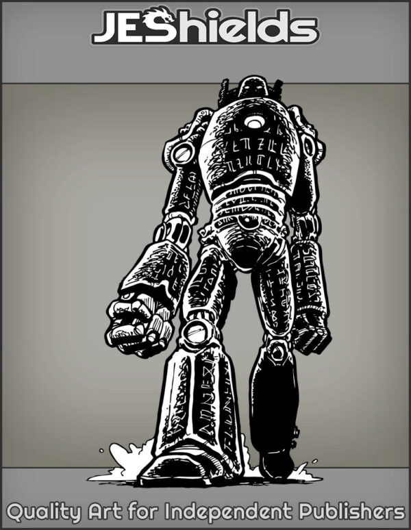 Gargantuan Robot with Rune Covered Body by Jeshields