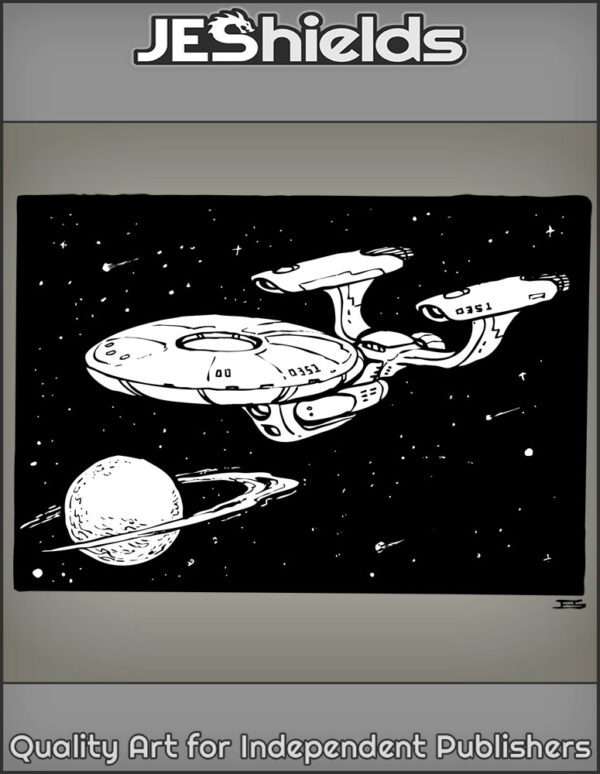 Massive Starship Traveling through Space by Jeshields