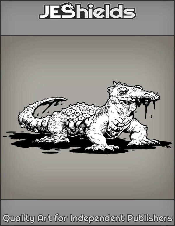 Vicious Lizard with Horned Armor by Jeshields