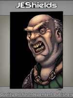 Angry Balding Man with Buckled Collar by Jeshields and Juan Gutierrez