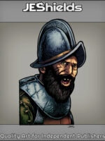 Conquistador Soldier with Beard and Rounded Helmet by Jeshields and Juan Gutierrez