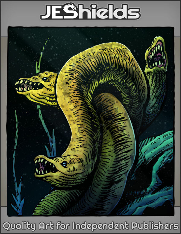 Aquatic Snake Eel in Sea Weed by Jeshields and juan Gutierrez